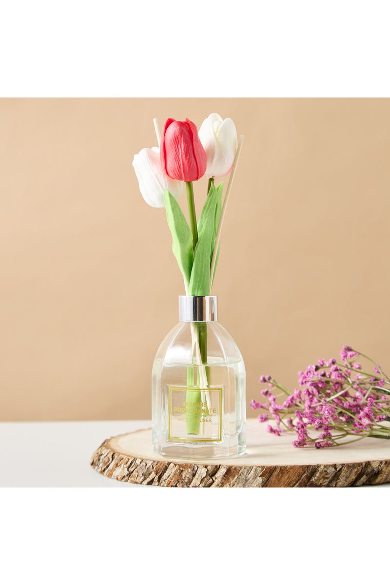 Tulip Jasmine Pomegranate Scented Reed Diffuser Set - 150 ml - Image 1